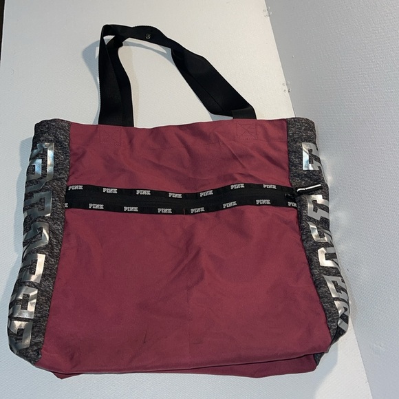 PINK Victoria's Secret Pink and Black Tote with Animal Print Accents - Picture 2 of 13